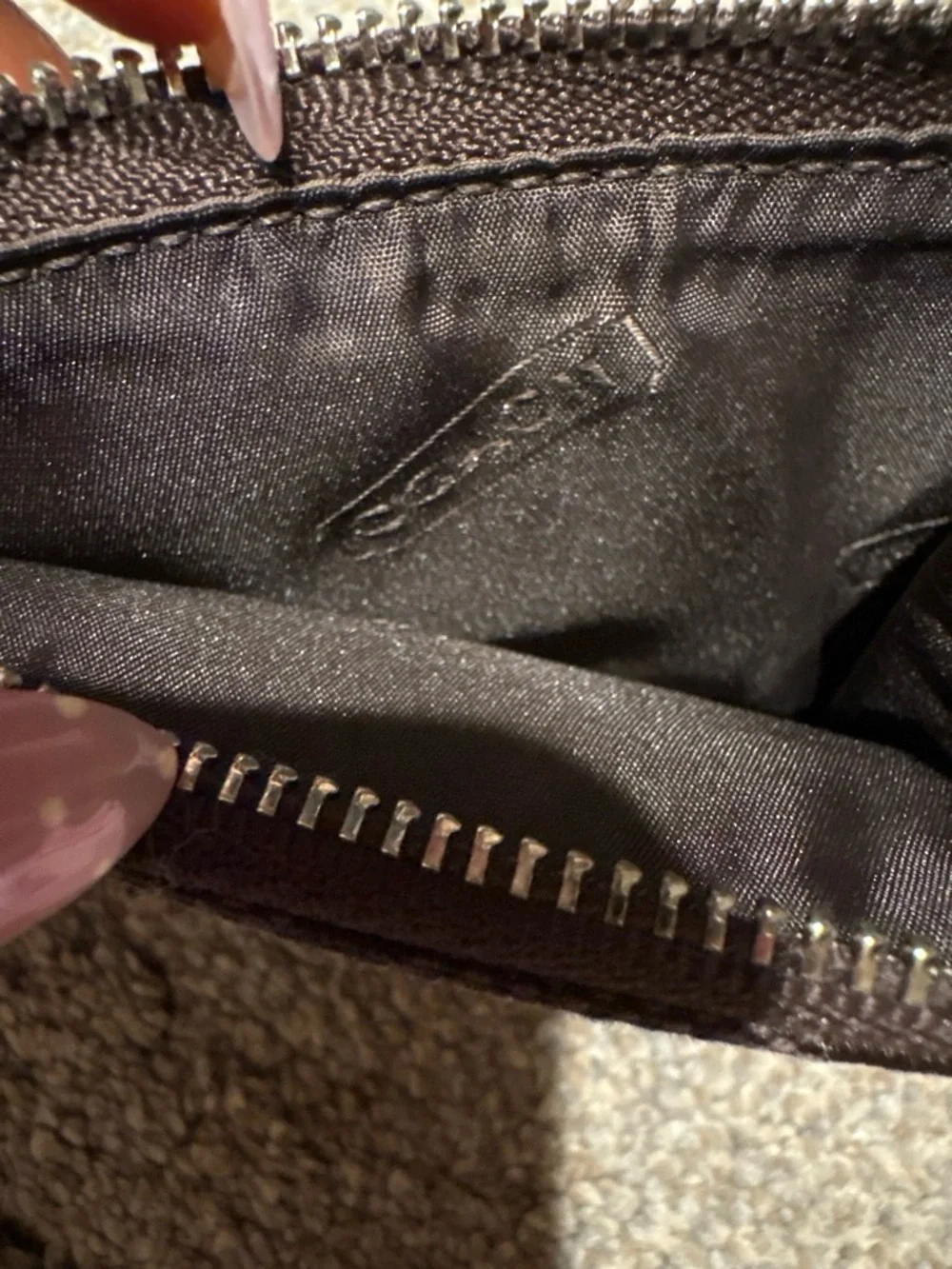 Coach Brown Signature Wristlet Clutch